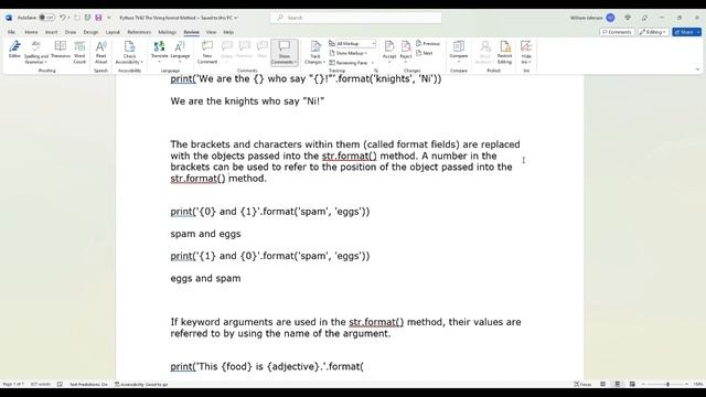 Python TV42 The Format Method смотреть онлайн