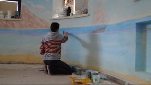 Мастер класс Как написать море *Необычный декор стен своими руками*