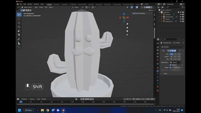 Кактус лоу-поли в blender. Полный туториал для начинающих. смотреть онлайн