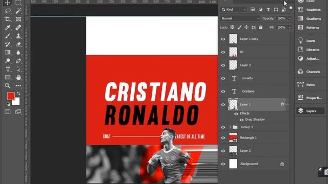 Sports poster design | Messi X Ronaldo | Adobe Photoshop. смотреть онлайн