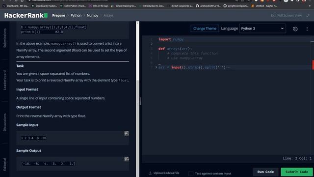 HackerRank Python Problem "Array" || Competitive Programing With Python @Codolearn смотреть онлайн