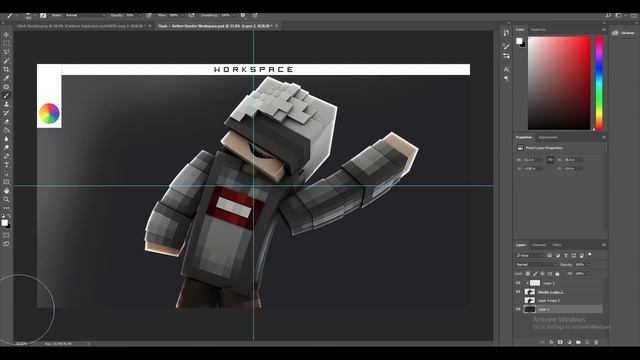Minecraft GFX Photoshop Tutorial?(Drawn Lines✍️& Lighting Effects?) смотреть онлайн