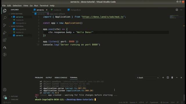 Deno Tutorial Part - 3 | Deno Server | Deno Routes | MongoDB смотреть онлайн