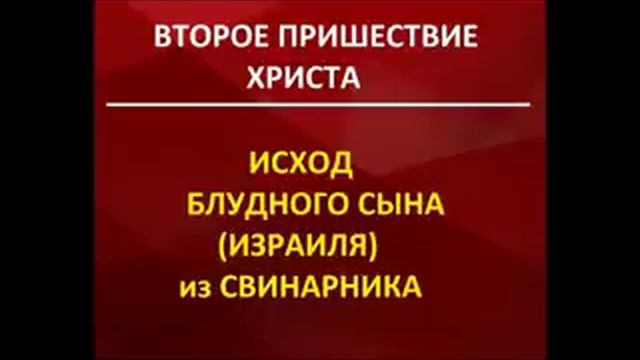 Второе Пришествие Христа.ИСХОД БЛУДНОГО СЫНА(ИЗРАИЛЯ) ИЗ СВИНАРНИКА.Радеев Владимир(муже) смотреть онлайн