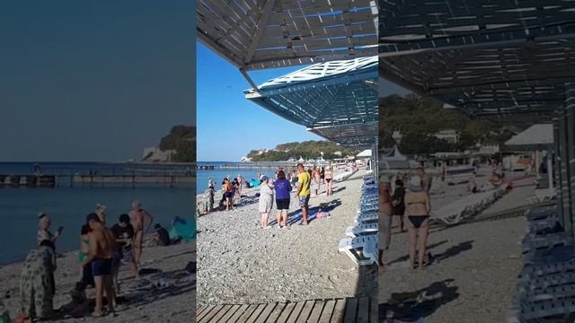 Архипо-Осиповка 13 сентября 2023 года ⛅ 08:00; Центральный пляж ?️ Видео: Александр смотреть онлайн