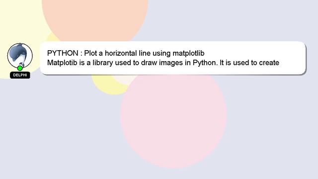 PYTHON : Plot a horizontal line using matplotlib смотреть онлайн