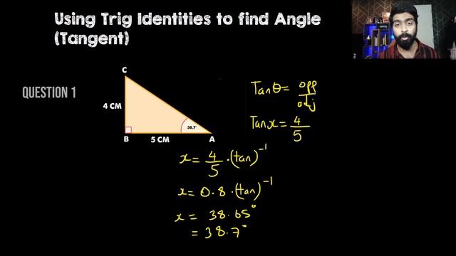 Finding Angle in Triangle Using Trig Ratios | Trigonometry Inverse Tangent смотреть онлайн
