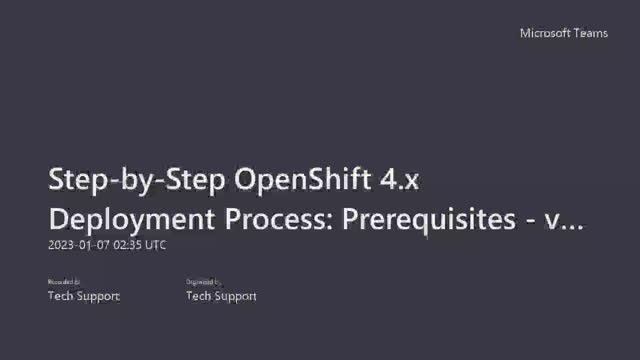 Step-by-Step OpenShift 4.x Deployment Process: Prerequisites - VSphere 8 Infrastructure Validation