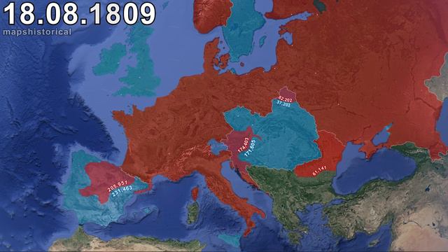 The Napoleonic Wars Every Day using Google Earth смотреть онлайн