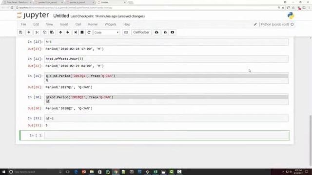 Time series analysis using pandas in python 5 - Period and PeriodIndex | Data science | Numpy смотреть онлайн