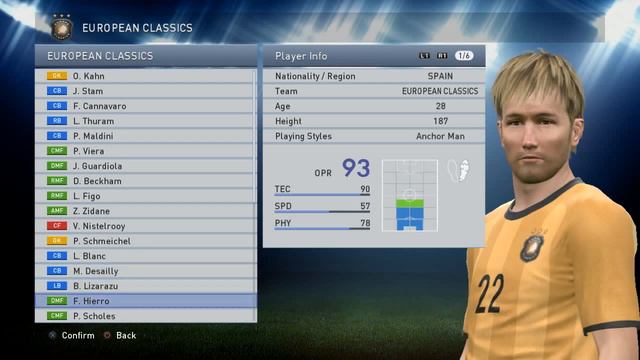 European Classics Player Faces | Pro Evolution Soccer 2015 (PES 2015) смотреть онлайн