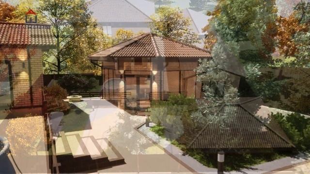 Ландшафтный дизайн и освещение участка 8 соток / Проект ландшафтного дизайна террасного типа К-234 смотреть онлайн