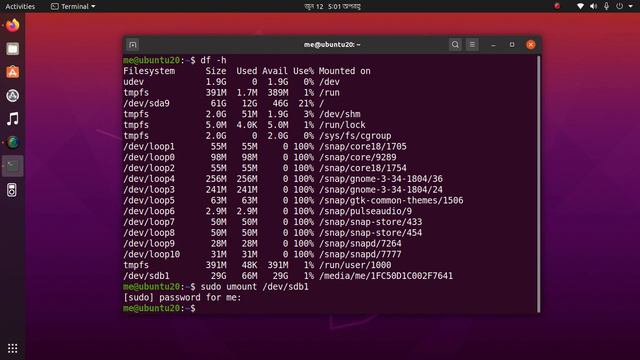 How to format an USB drive on Ubuntu | Format USB Drive using terminal on Ubuntu, Linux. смотреть онлайн