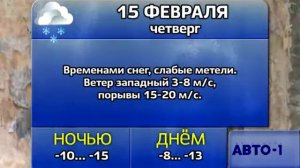 Погода 14, 15, 16 февраля