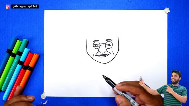 How to Draw Mahatma Gandhi ji From 1001 Number | Step by step for beginners смотреть онлайн