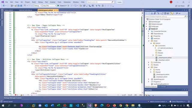 .Net Core 5.0 ile Emlak Sitesi - Admin Temasının Düzenlenmesi смотреть онлайн