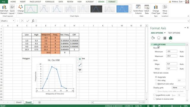 1 4 C Polygons and Ogives on Excel смотреть онлайн