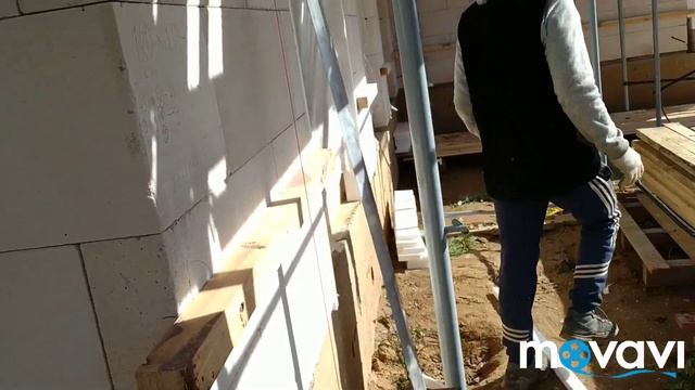 Работы по утепления газобетонного дома фасадным пенополистиролом, система Ceresit, клеим пенопласт смотреть онлайн