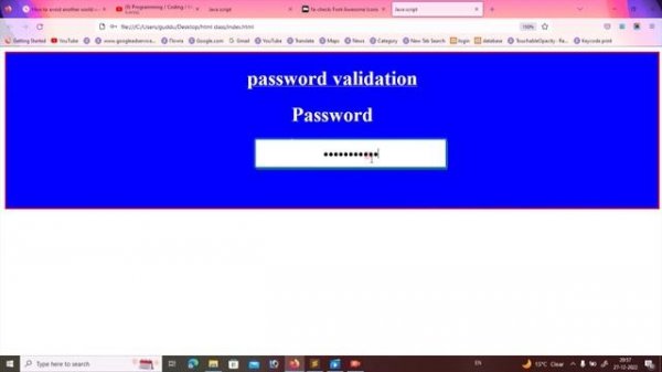 password Validation ( java script)