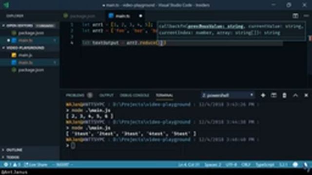 Array.map and Array.reduce TypeScript Generics смотреть онлайн