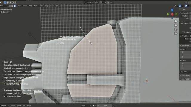 Robot head speed modeling - Grid Modeler (blender addon) смотреть онлайн