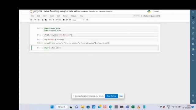 Label Encoding using Iris data set - Python смотреть онлайн