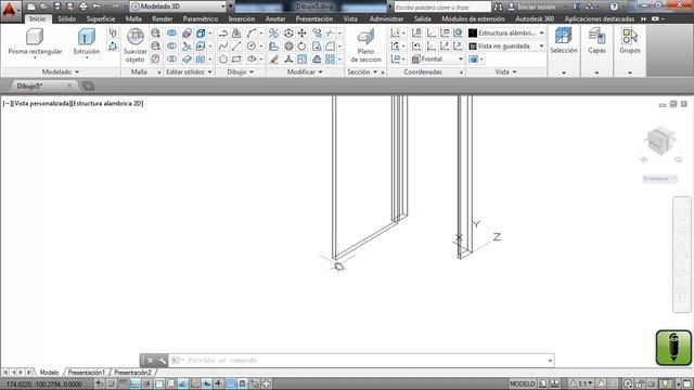 Tutorial Puerta 3D - AutoCAD 2014 смотреть онлайн