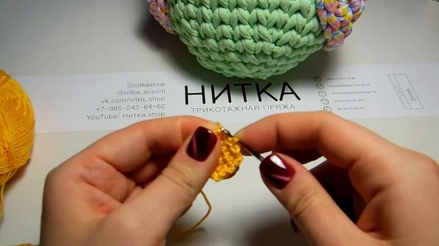 Элемент-клюв для игрушки Сова из трикотажной пряжи смотреть онлайн