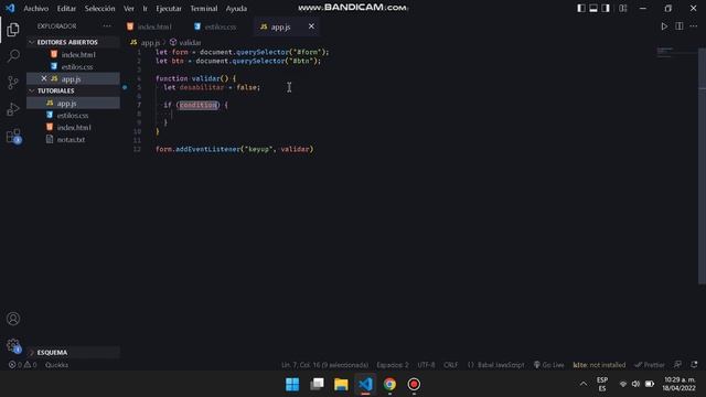 Habilitar y/o desabilitar botón automáticamente con JavaScript | super fácil 2022 смотреть онлайн