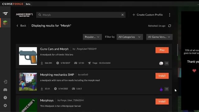 HOW TO INSTALL MORPH MOD 1.7.10 IN MINECRAFT (CURSEFORGE) смотреть онлайн