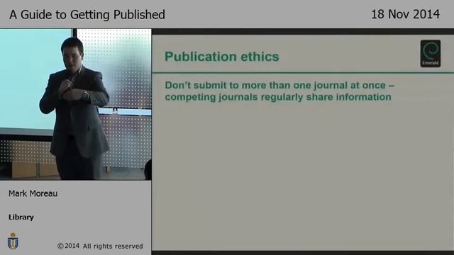 A guide to getting published by Prof. Yan XU and Mr. Mark Moreau смотреть онлайн