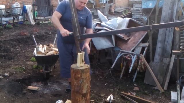 Дровокол своими руками, колка дров по-лёгкому. смотреть онлайн