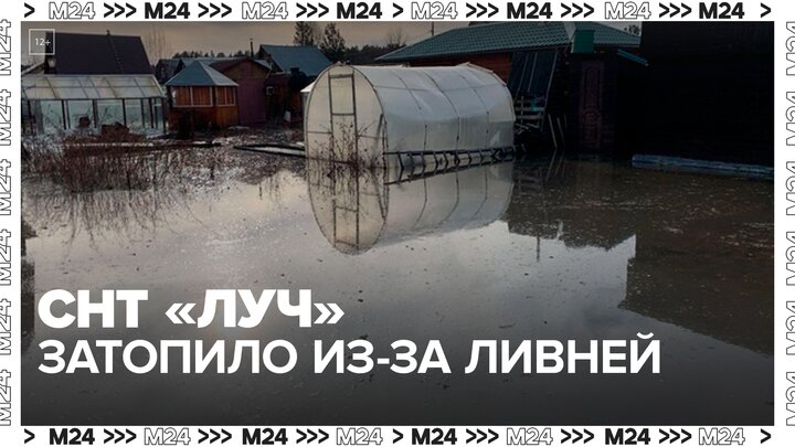 Ливни затопили несколько участков СНТ "Луч" в ТиНАО — Москва 24 смотреть онлайн