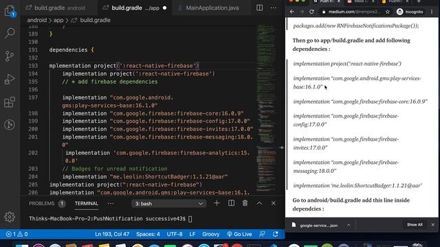 Part- 1- Push Notification : RN Firebase смотреть онлайн
