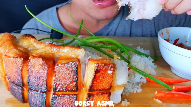 asmr crispy and juicy pork belly chunk mukbang asmr spicy food asmr close up смотреть онлайн