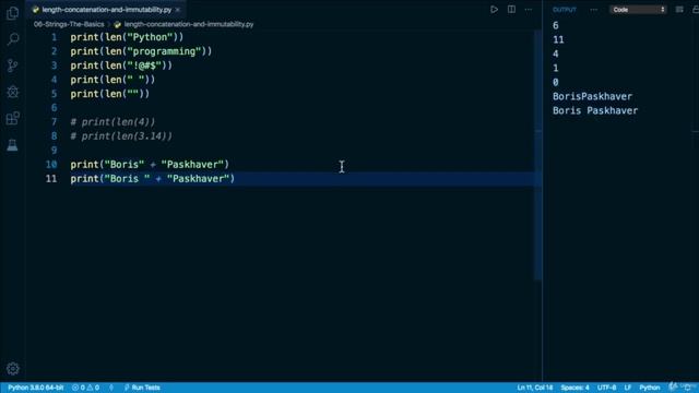 Python Programming Tutorial # 34 | Python String Functions - Length, Concatenation and Immutable смотреть онлайн