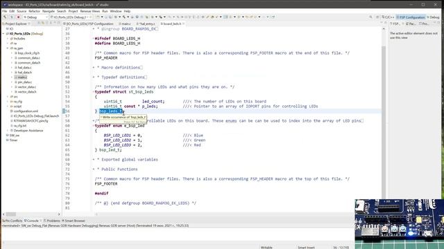 Renesas. IO Ports: LEDs. Timer. Button смотреть онлайн