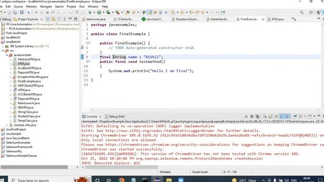 Final Class | Final Variable | Final Method | Static variable | Static Methods | Static vs Instanc смотреть онлайн