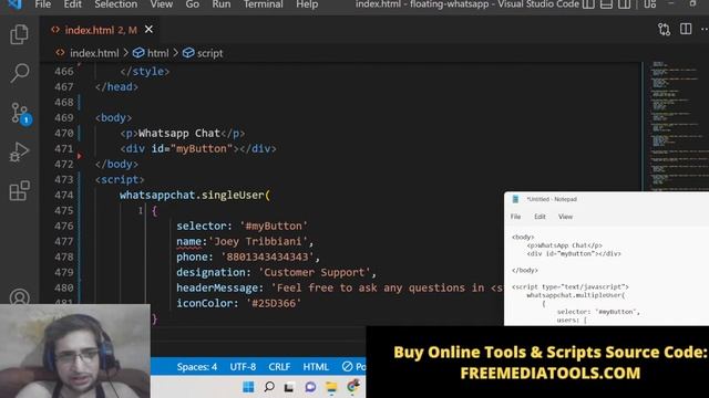 jQuery Project to Embed Floating Whatsapp Chatbox in Website Using HTML5 CSS3 & Javascript смотреть онлайн