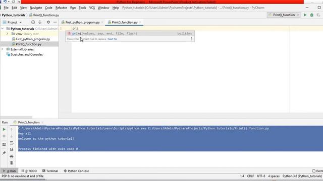 Print()__function in python | Tutorial 1 смотреть онлайн