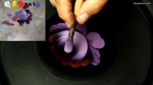 Роза закрытая (коробочка). Жостовская роспись | Zhostovo Oil Painting Tutorial