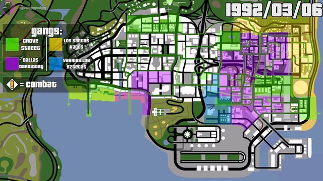 GTA: San Andreas Los Santos Animated Timeline Map смотреть онлайн