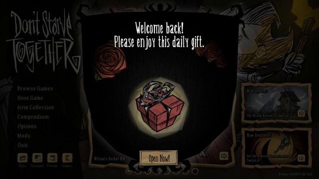 Don't Starve Together Daily Gift Opening - Episode 186 - DST Daily Gift - Don't Starve Daily Skin смотреть онлайн