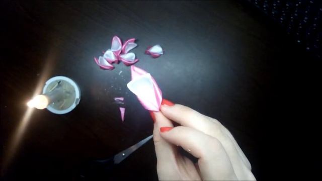 Необычный цветок канзаши смотреть онлайн