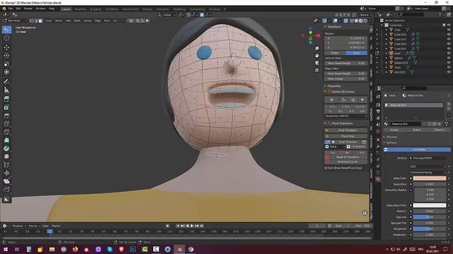 12. Blender 2.91. Subsurface. Cartoon Style. Tutorial. Character (Part2) смотреть онлайн