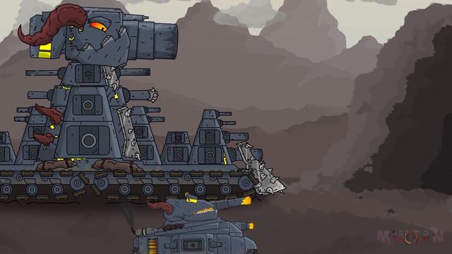 Карл-44 против КВ-6 и Советского Ратте - Мультики про танки смотреть онлайн