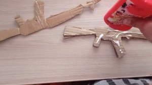 как сделать ак 74 м из картона (2)