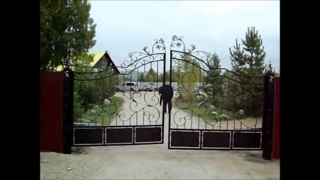 кованые ворота с автоматикой в VIP клубе РИФ г. Торжок смотреть онлайн