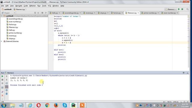 writing fibonacci series in python смотреть онлайн