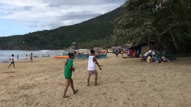 Пляж на острове Палаван. Nagtabon Beach. Пуэрто-Принсеса